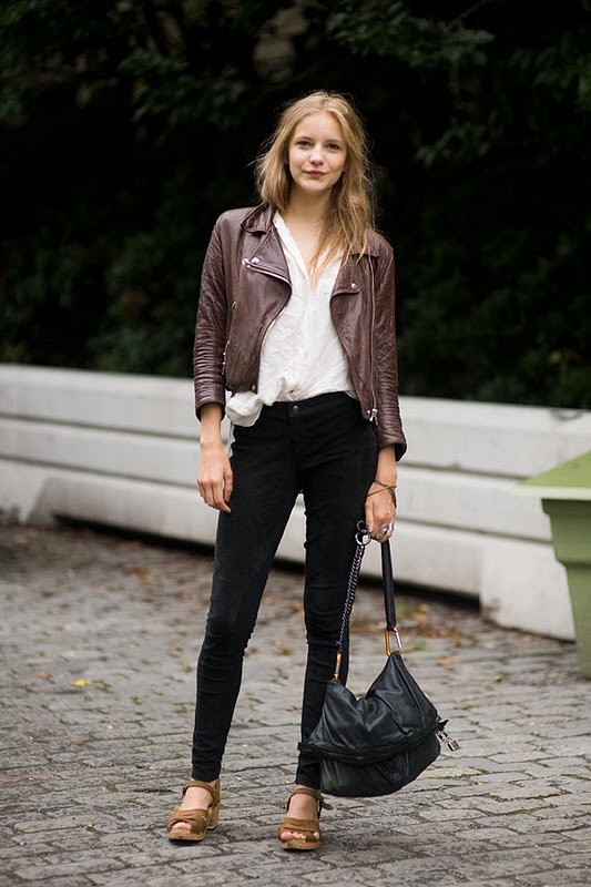 Brown shoes and black leather jacket – Modern fashion jacket photo ...