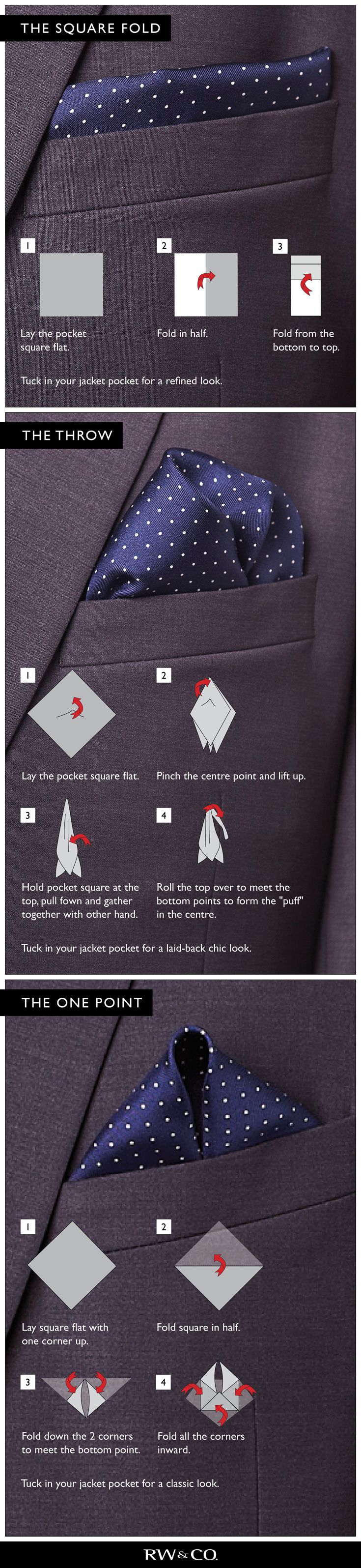 how to fold a pocket square for a tuxedo