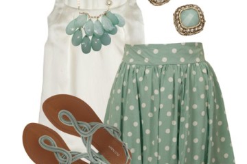 casual spring green outfit wear