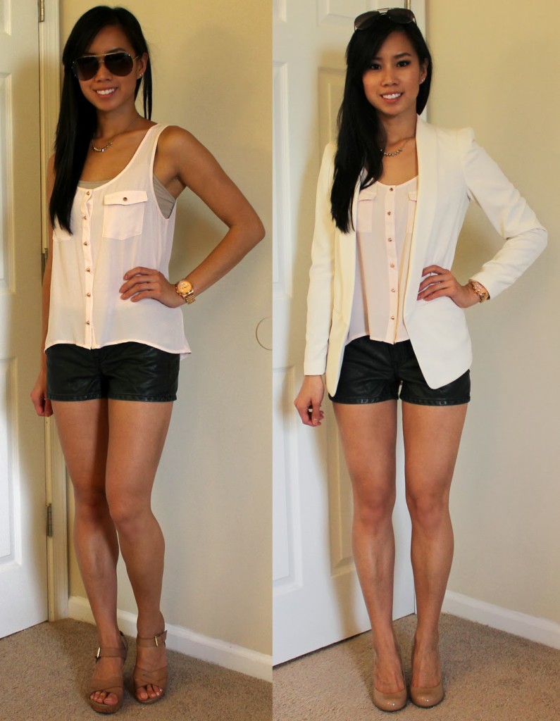 summer to fall white blazer outfit ideas