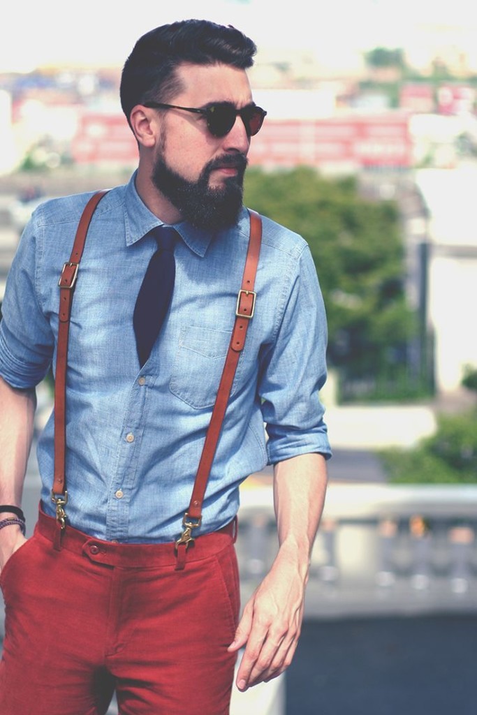 mens suspenders leather fashion 8