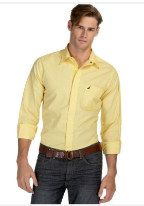 men's yellow dress shirt outfit idea 8