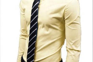 men's yellow dress shirt outfit idea 9