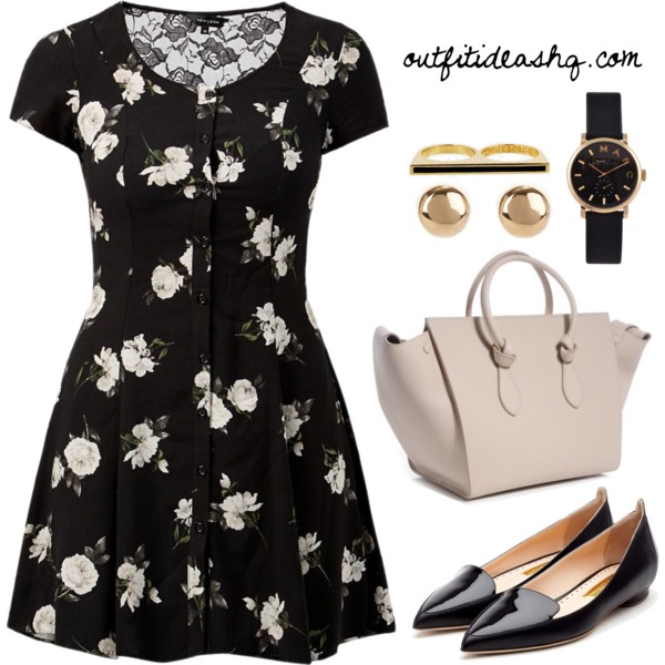 black and white dress outfit
