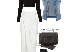 fitted long skirt styling and outfit ideas 2