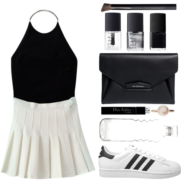 outfit ideas with white pleated tennis skirt 2