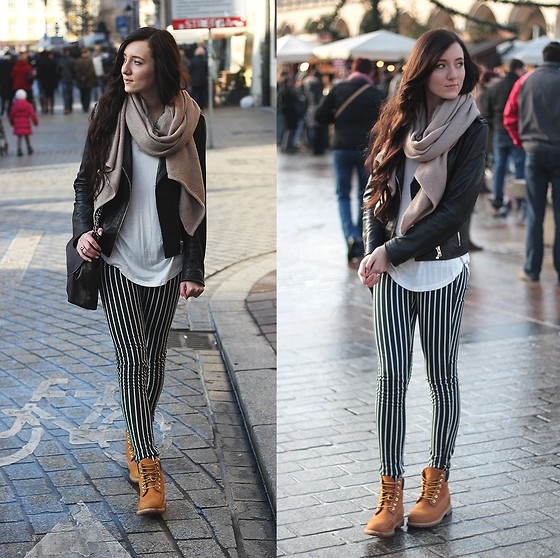 women's outfit with timberlands