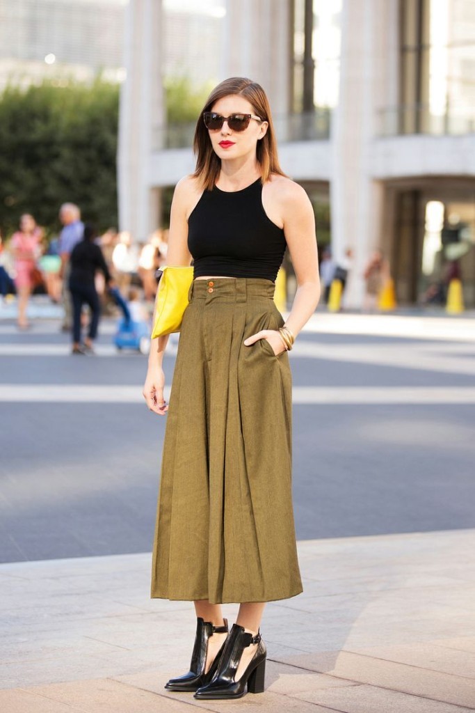 crop top + culottes outfit ideas 2