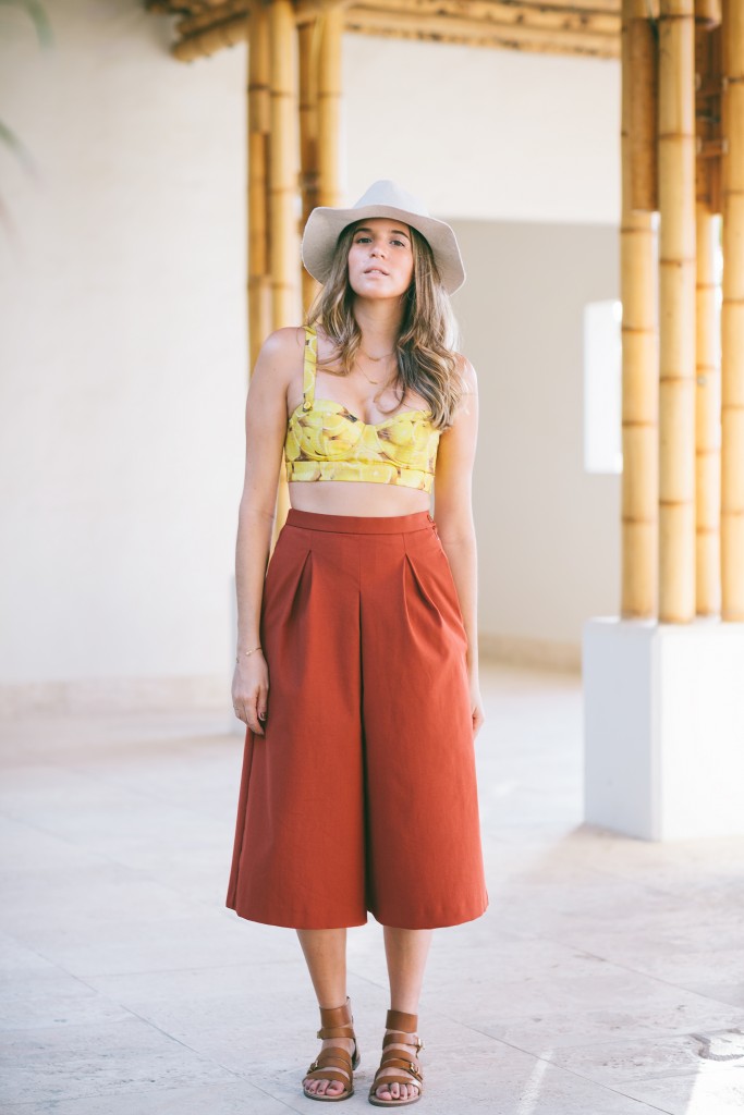 crop top + culottes outfit ideas 9
