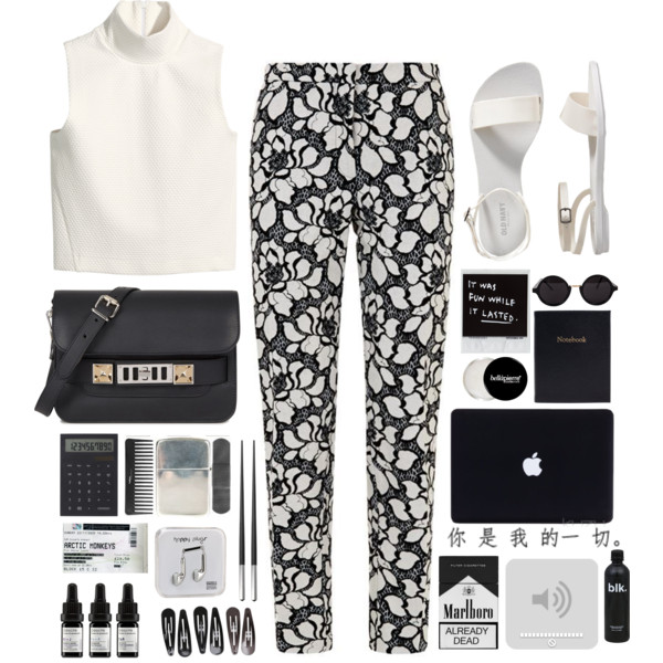 black and white trousers outfit