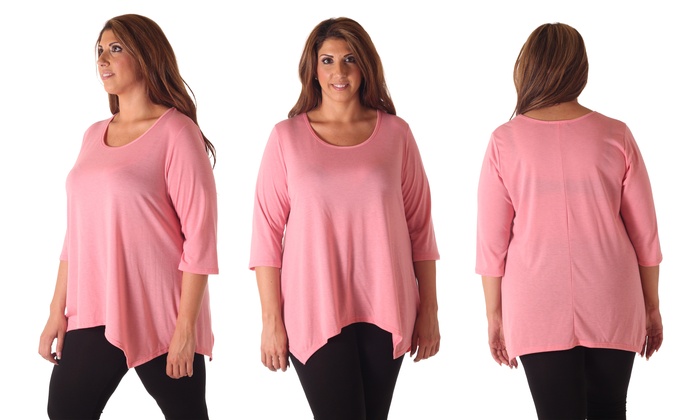 Girly Pink Plus Size Tops for Women to ...