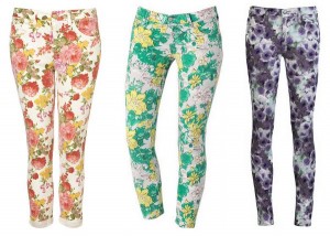 floral printed denim