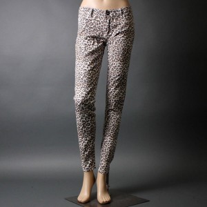 animal printed denim