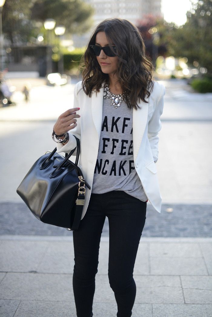trendy black and white outfits
