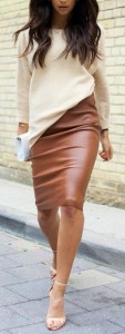 leather pencil skirt
