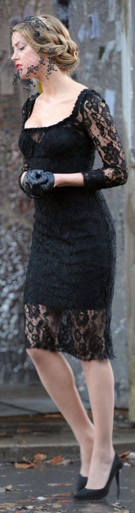 lacy little black dress