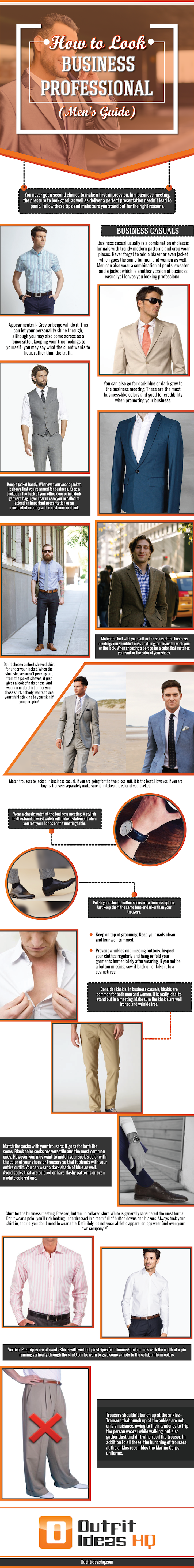 business professional for men infographic