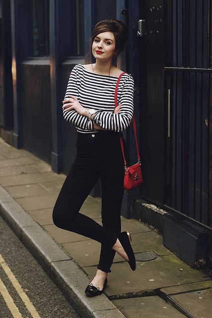 striped long sleeve outfit