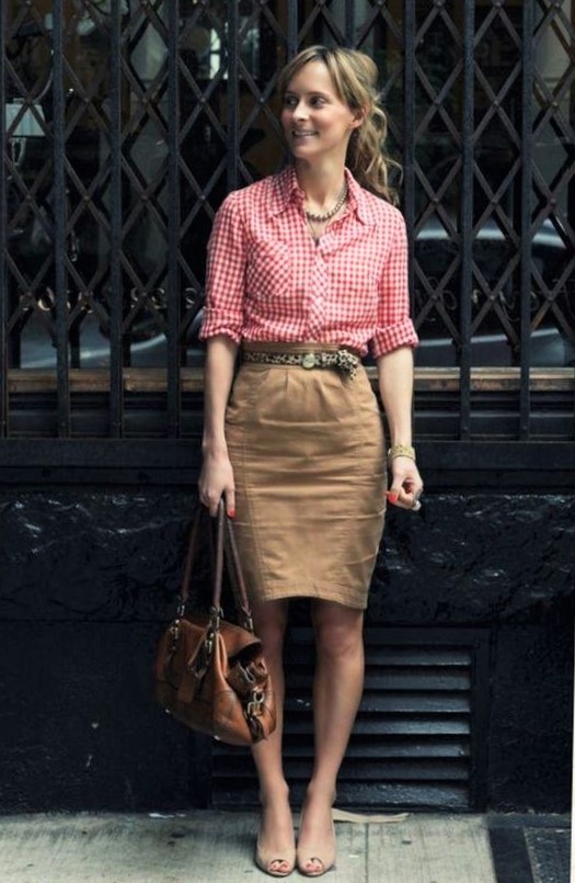 Khaki skirt outfit ideas - What to wear ...