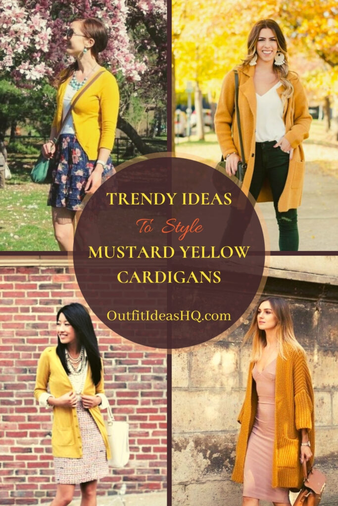 style with mustard yellow cardigans
