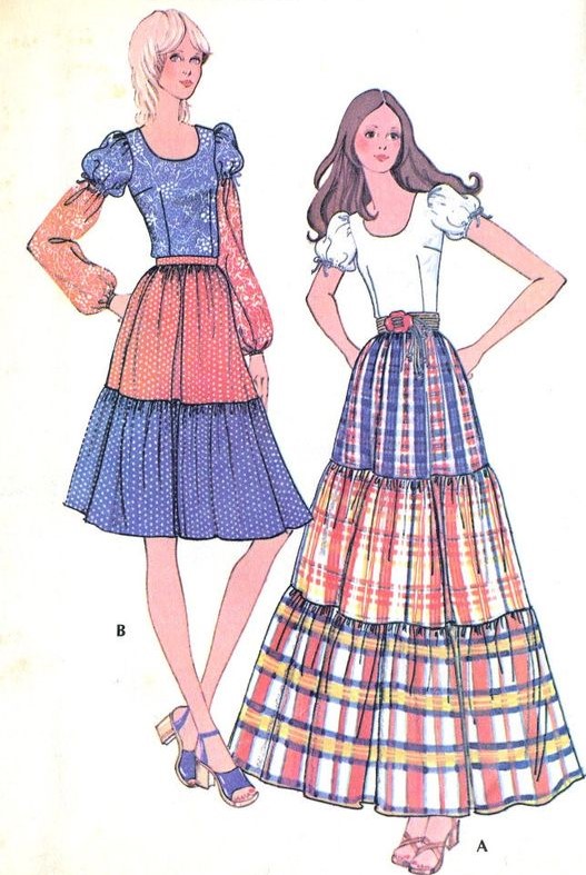 gold country girls Patterns From The Past Simplicity 9112 A Peasant Skirt  And Blouse